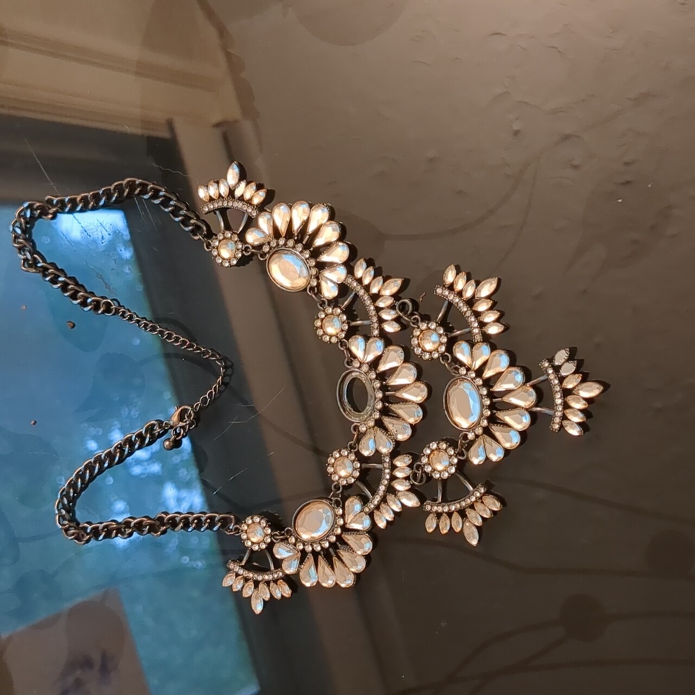 Faux diamond necklace